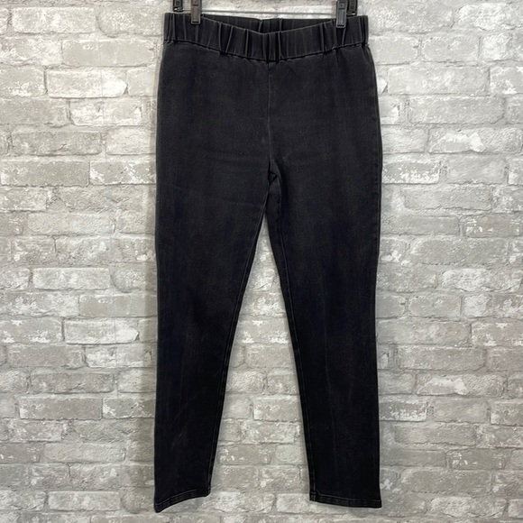 Soft Surroundings Black Pull On Skinny Jeans - Picture 1 of 4